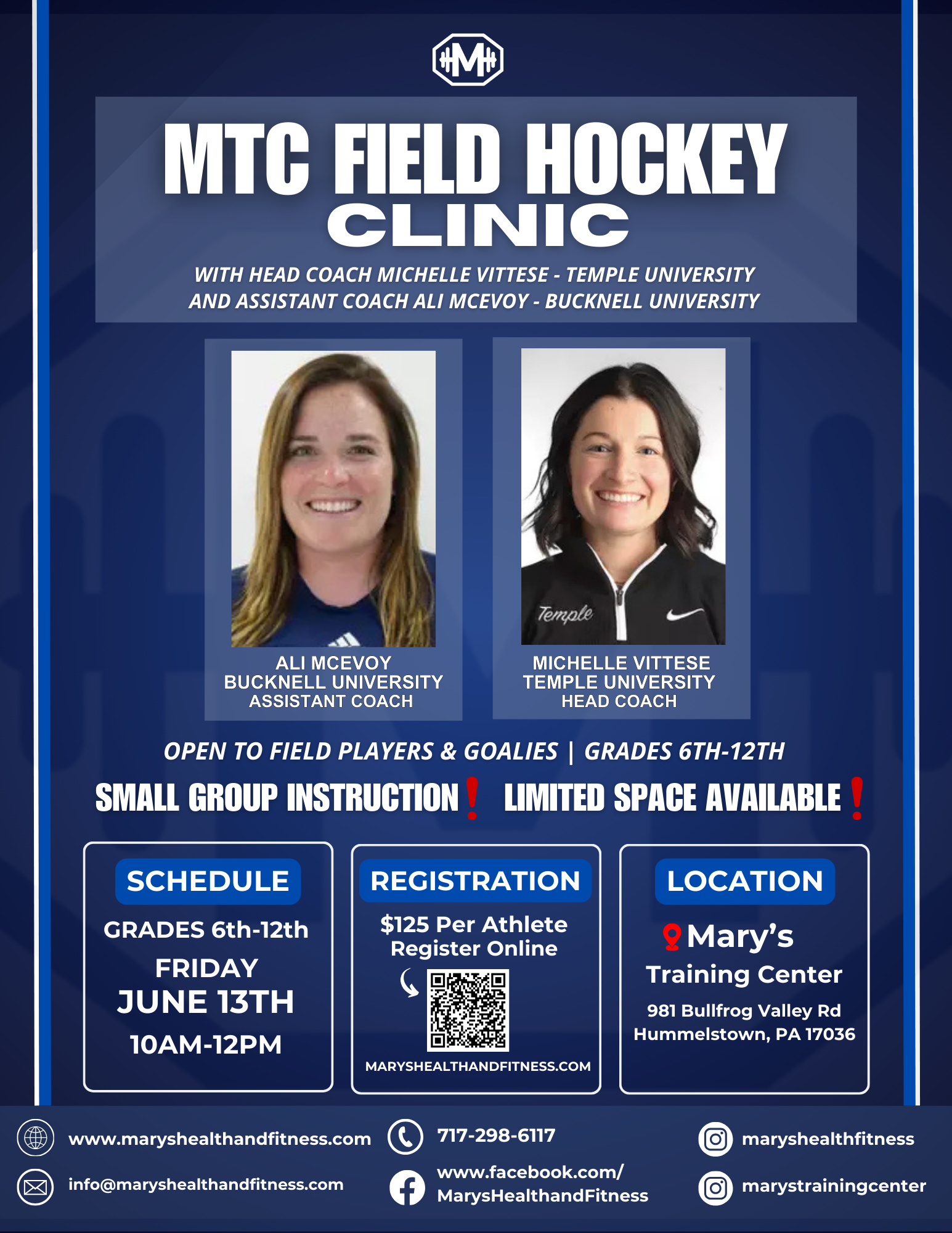MHFMTC Flyers - Mary's Health and Fitness