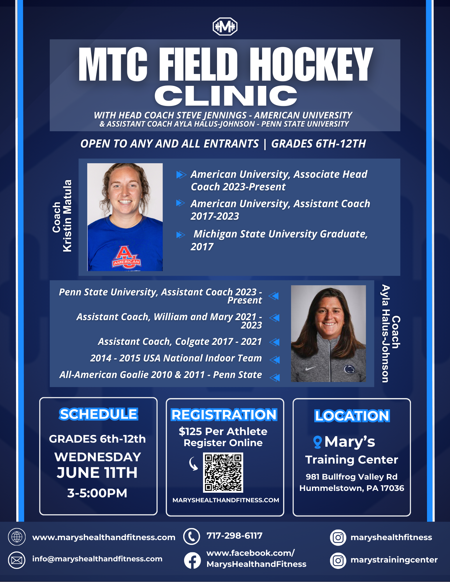 FH Clinic June 11 - Mary's Health and Fitness