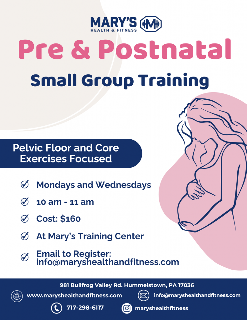 Prenatal Flyer - Mary's Health and Fitness